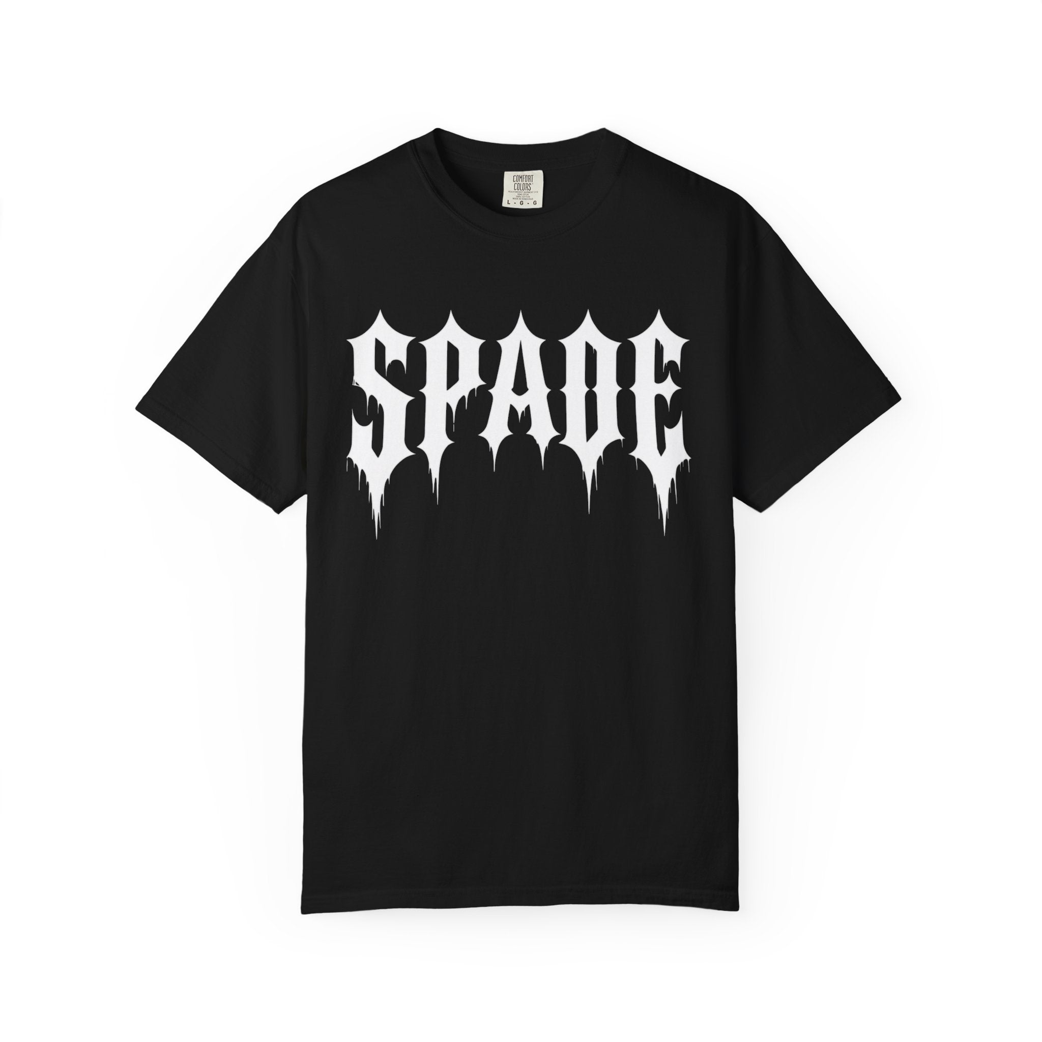 Spade Gothic Band Tee — Black Graphic T-Shirt