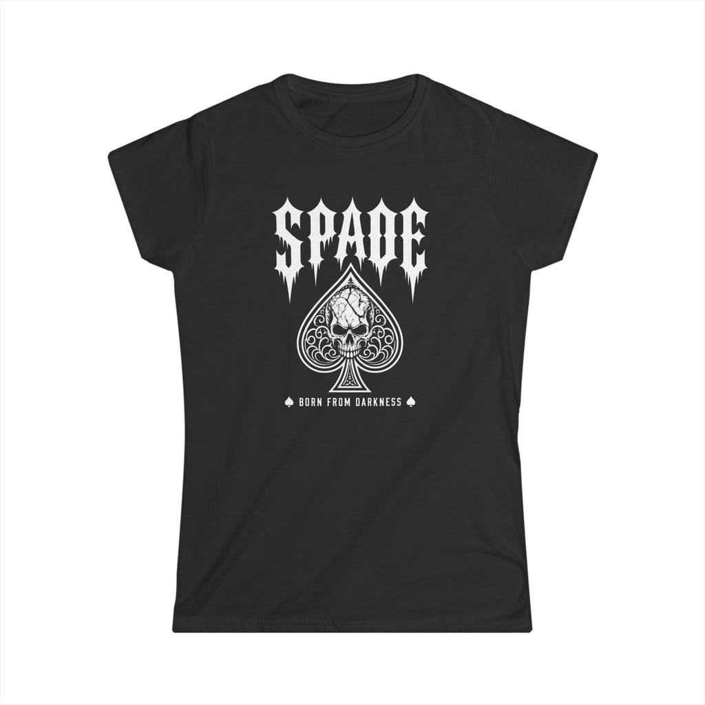 Women's Black Crewneck Tee — Classic Softstyle Women's T-Shirt