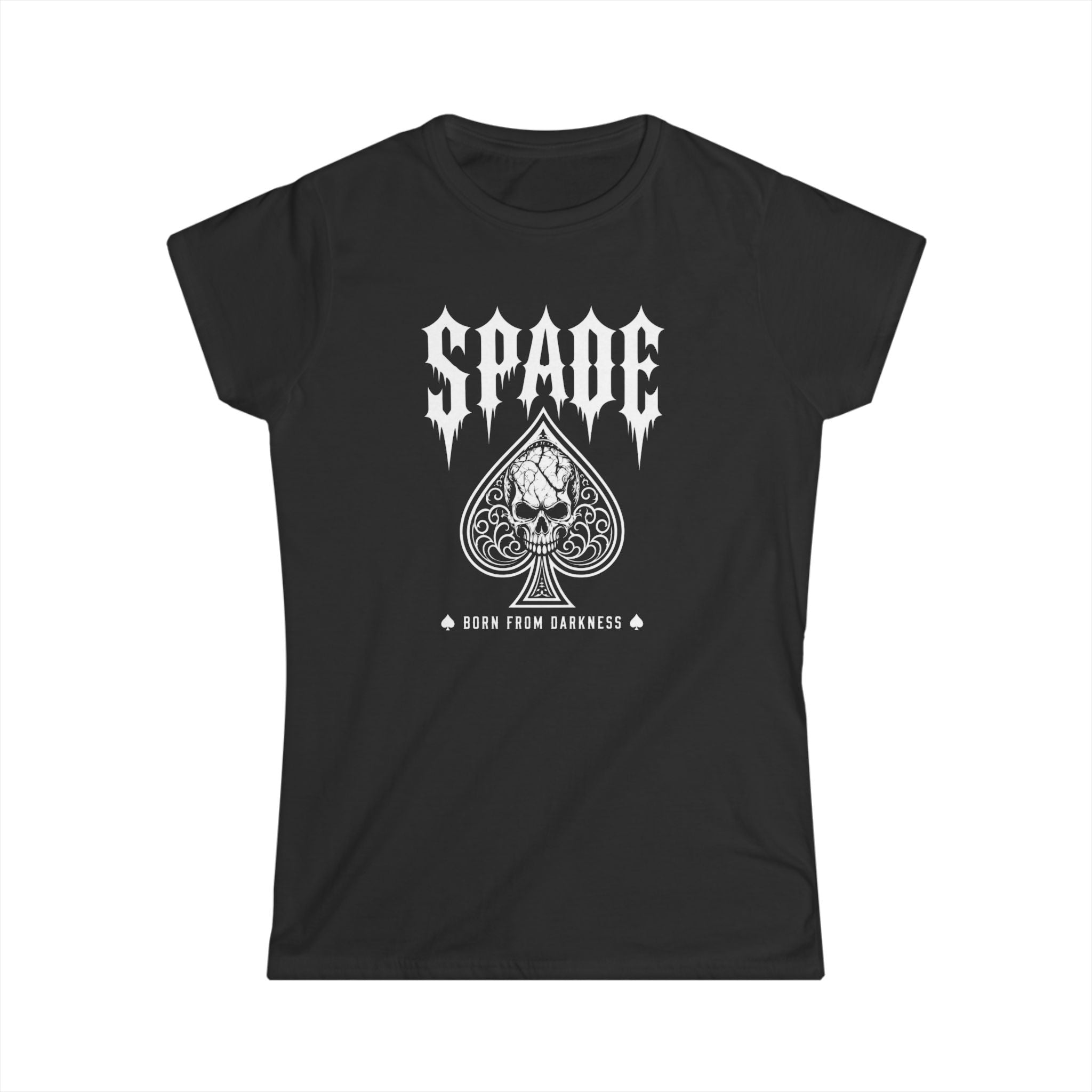 Women's Black Crewneck Tee — Classic Softstyle Women's T-Shirt