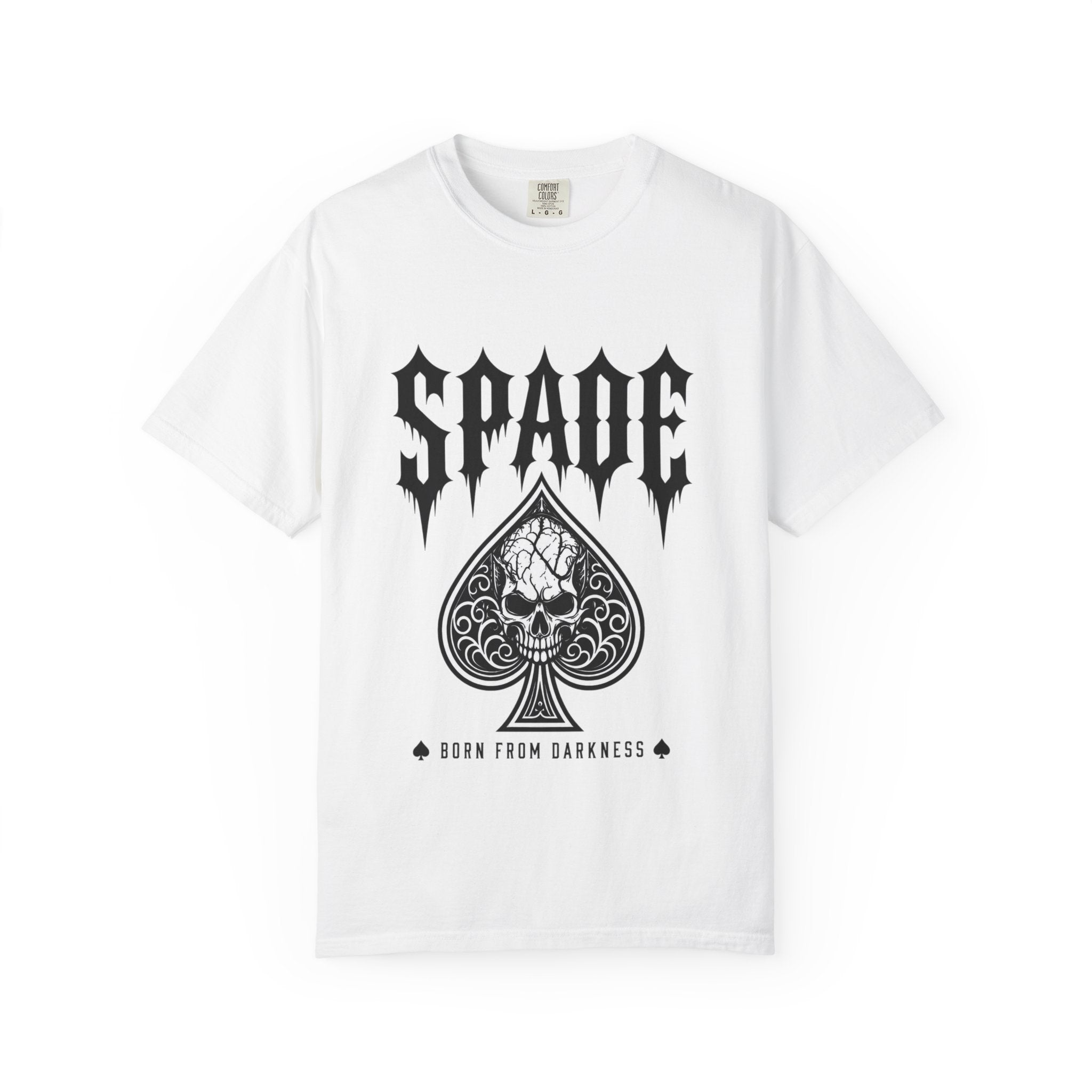 Spade Skull Tee — "Born From Darkness" Graphic T-Shirt